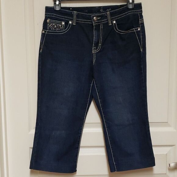 🌹Style & Company Rhinestone Premium Capris sz 10 - Picture 6 of 10